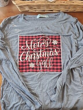 Southern Grace Heather Gray Crewneck Tee - Light Gray